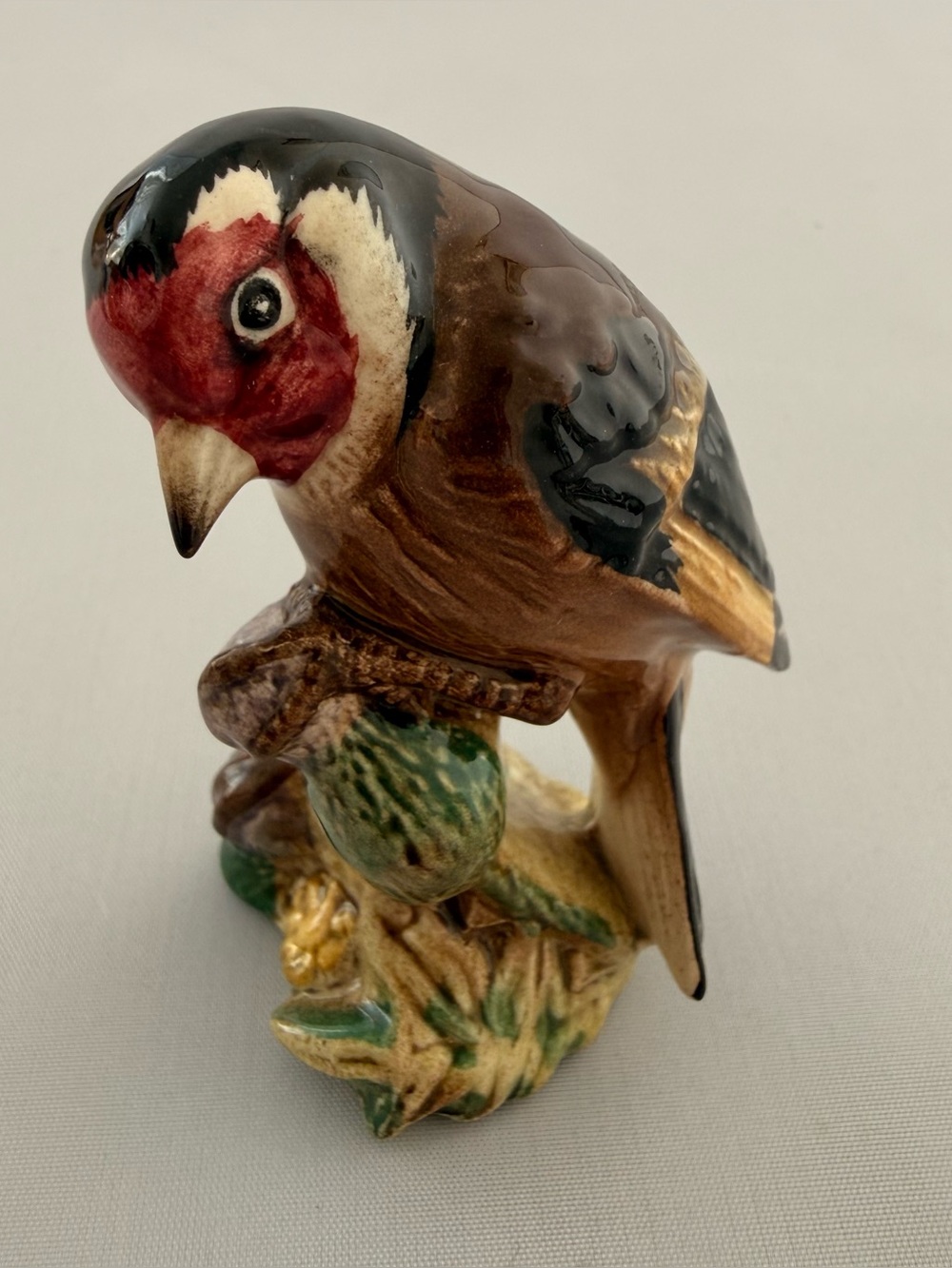 Vintage Beswick England Goldfinch Bird Figurine 2273 Glossy 3"